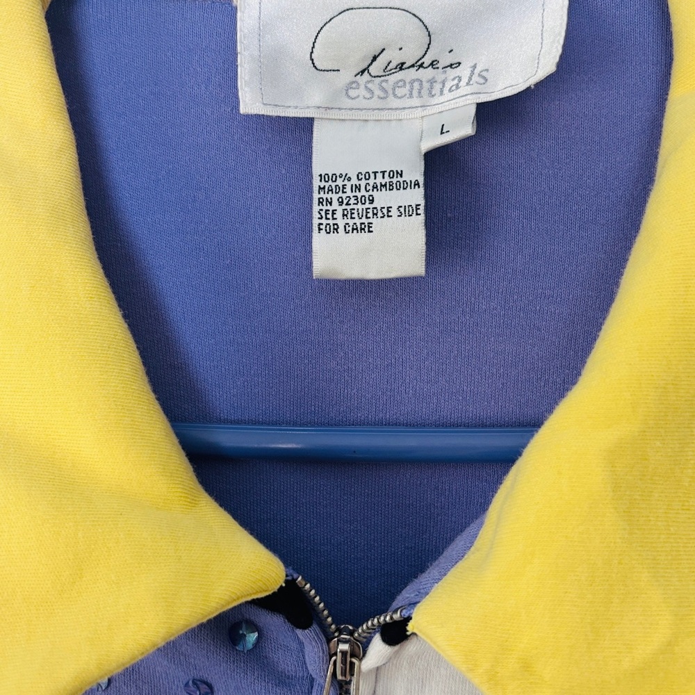 Essentials Yellow and Blue Zip-Up Jacket - Picture 7 of 8